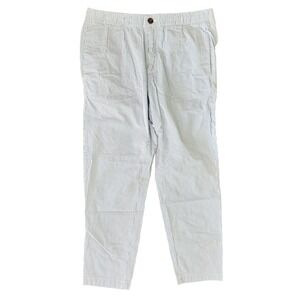 Bonobos Women's Seersucker Striped Pants Blue White Sz M Short Drawstring Cotton